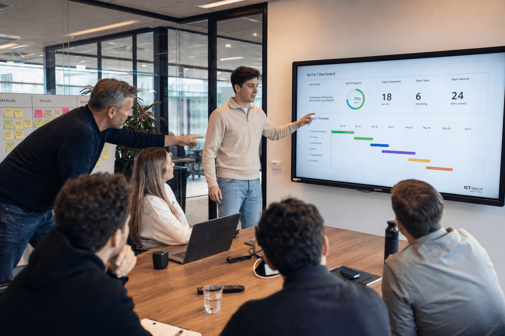 Hoe ziet een typische werkweek eruit tijdens een traineeship informatiemanagement (projecten, begeleiding en&nbsp;studiedagen)?