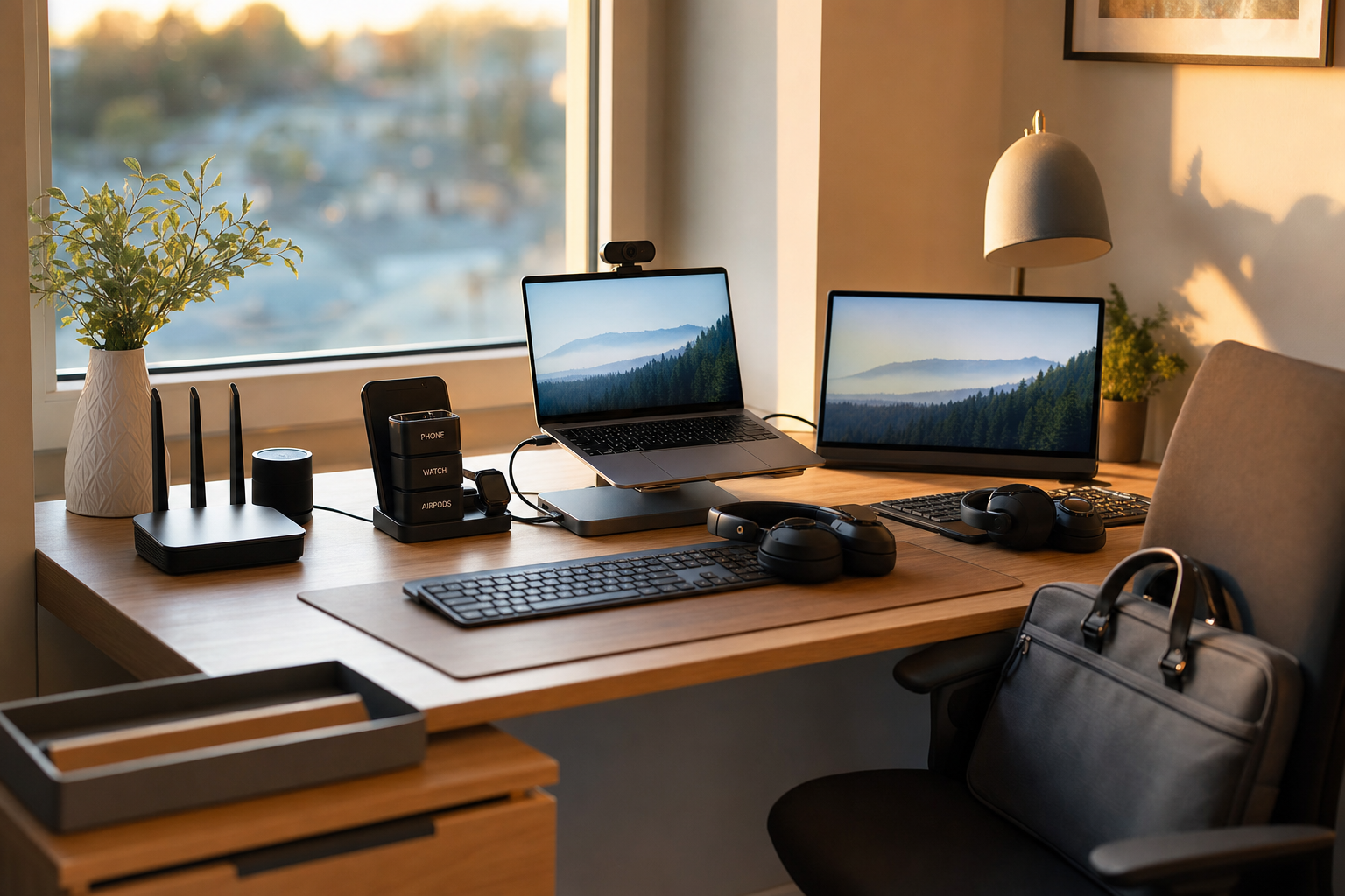 Hybride werkplek setup
