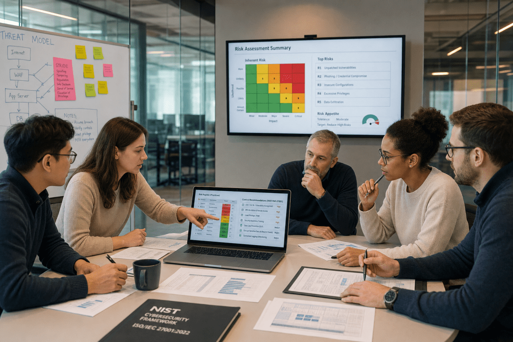 Hoe voer je een IT security risicoanalyse en prioritering uit (bijv. met NIST of ISO 27001) zodat je weet welke maatregelen het meeste impact&nbsp;hebben?