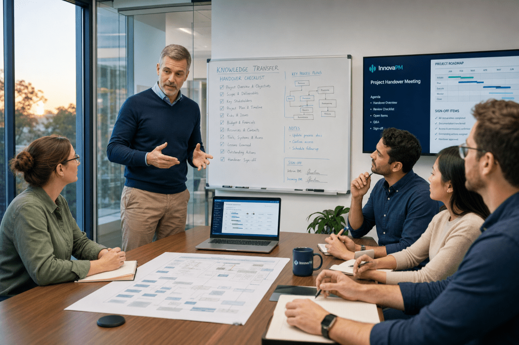 Hoe zorg je voor een soepele overdracht en borging van kennis wanneer je een interim projectmanager&nbsp;inschakelt?